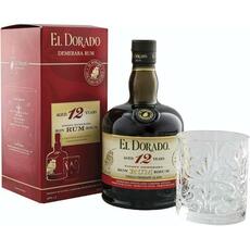 El Dorado Rum 12 YO; 0,70l; 40% + Glas
